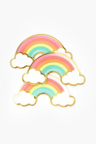 6 Pack Rainbow Party Paper Plates