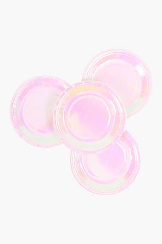 10 Pack Iridescent Paper Plates
