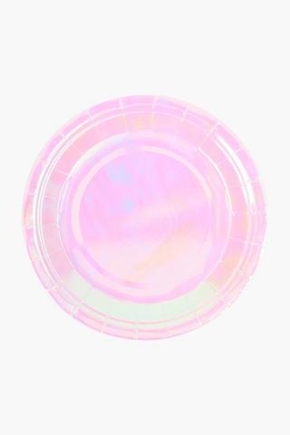 10 Pack Iridescent Paper Plates