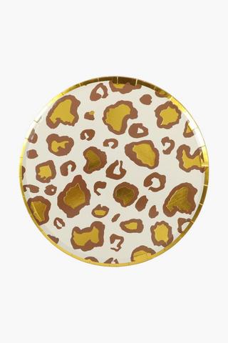 10 Pack Party Leopard Paper Plates