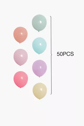 50 Pack Fun Pastels Balloon Set