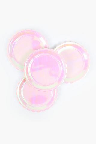 10 Pack Iridescent Paper Plate
