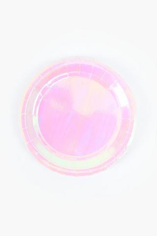 10 Pack Iridescent Paper Plate