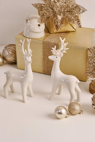 Assorted Reindeer Statue, 11x21cm