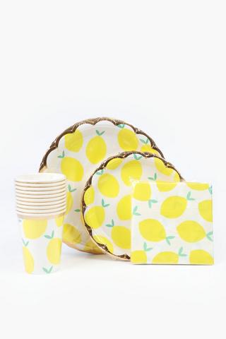 50 Pack Lemon Dining Party Set