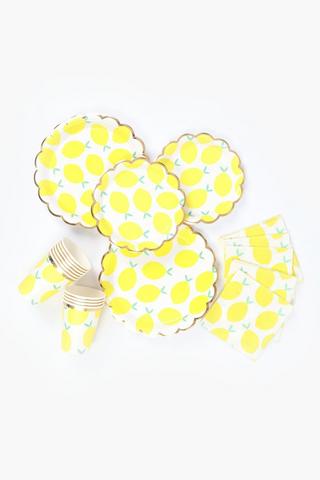50 Pack Lemon Dining Party Set