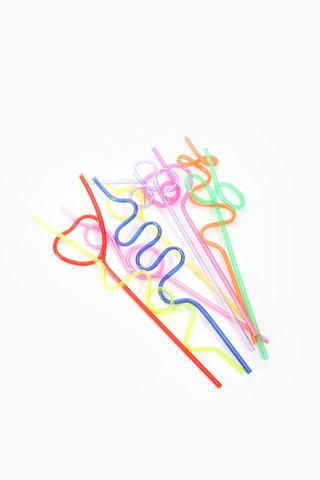 10 Pack Iridescent Twizzler Straws