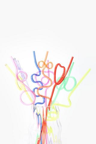 10 Pack Iridescent Twizzler Straws