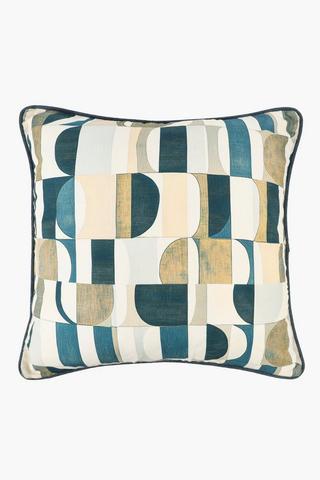 Extra Premium U+g Printed Sky Geometric Feather Filled Scatter Cushion, 60x60cm