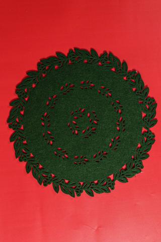 Felt Placemat Christmas Red