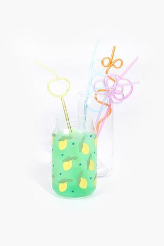 5 Pack Bright Fun Straws
