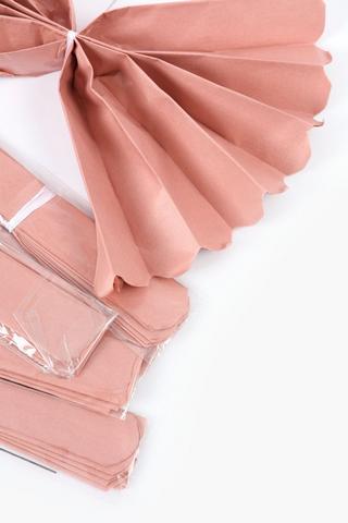 6 Pack Blush Hanging Ruffles Party Decor Medium