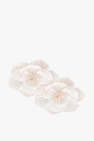 2 Pack Hanging Crepe Flowers Large