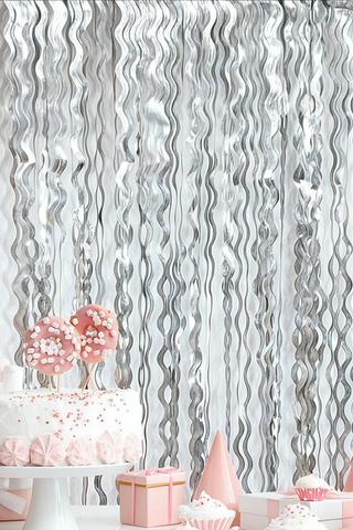 Wave Iridescent Fringe Back Drop