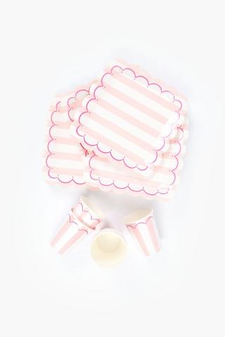 36 Pack Scallop Stripe Dining Party Pack