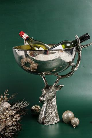 Metallic Deer Champagne Bowl