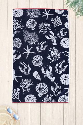 Cotton Jacquard Ulundi Coast Beach Towel, 85x160cm
