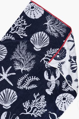 Cotton Jacquard Ulundi Coast Beach Towel, 85x160cm