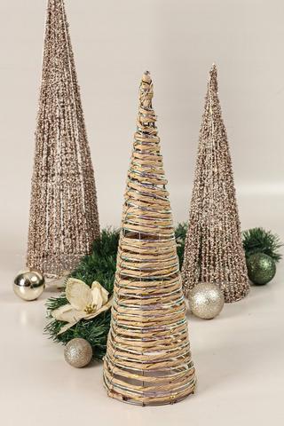 Coastal Woven Festive Tree, 40cm