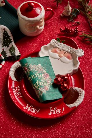 Santa Platter With Dipper