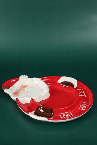 Santa Platter With Dipper