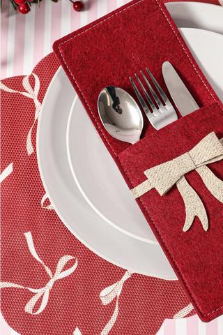 Bows Scallop  Festive Placemat