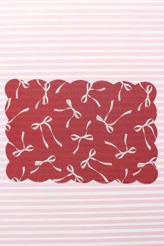 Bows Scallop  Festive Placemat