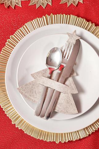 2 Pack Festive Cutlery Pockets