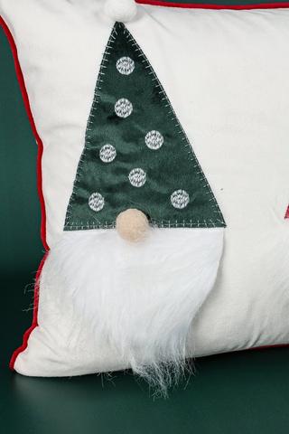 Christmas Textured Gnomes Scatter Cushion, 40x60cm