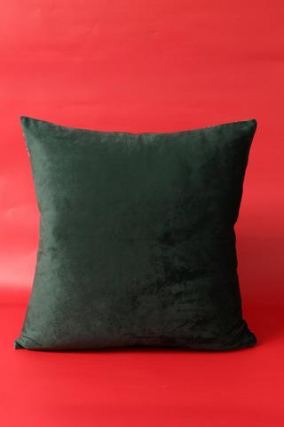 Colab Sue Crick Christmas Embroidered Ferns Scatter Cushion, 50x50cm