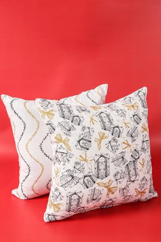 Christmas 2 Pack Elft Scatter Cushion Cover Only, 45x45cm