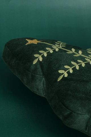 Christmas Merry Tree Shaped Cushion, 30x50cm