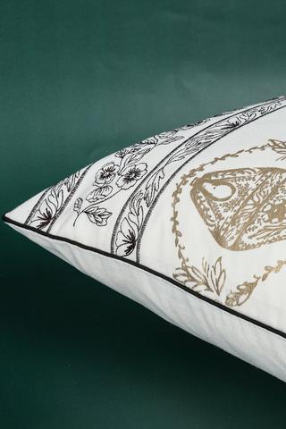 Christmas Embroidered Elf Tile Scatter Cushion, 40x60cm