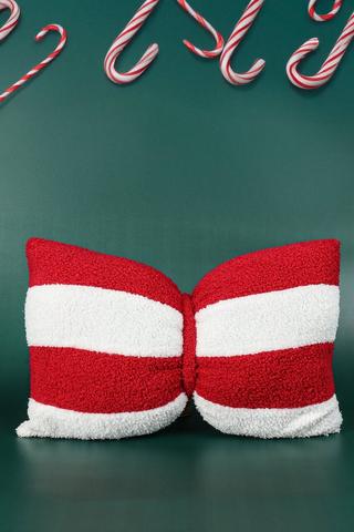 Christmas Merry Bow Scatter Cushion, 30x50cm