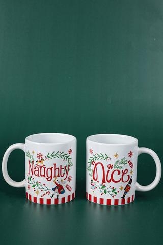 Naughty + Nice Mug Gift Set