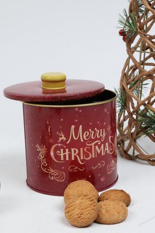 Small Christmas Biscuit Tin, 375g