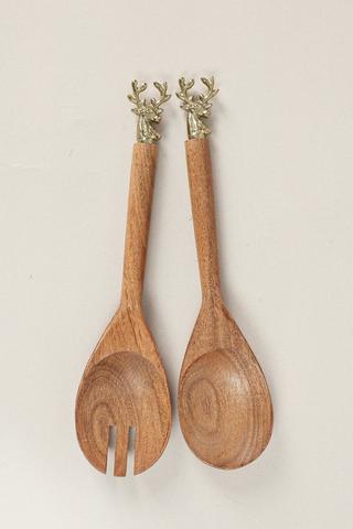 2 Pack Deer Serving Spoons