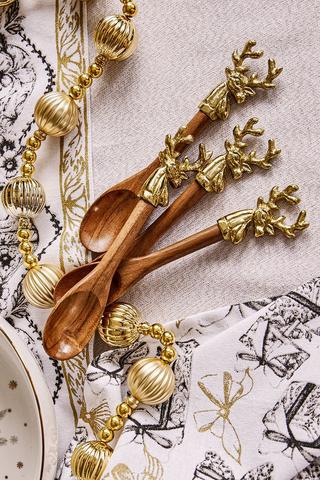 4 Pack Deer Teaspoon Set