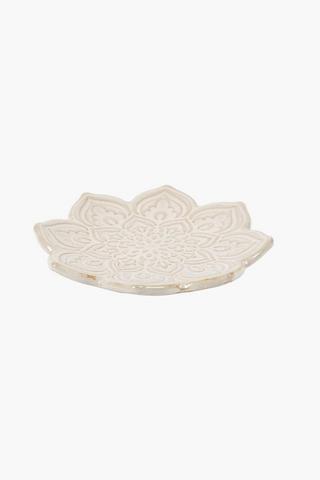 Lotus Madala Candle Plate, 12x2.5cm