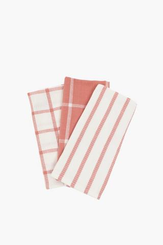 3 Pack Waffle Tea Towel Set