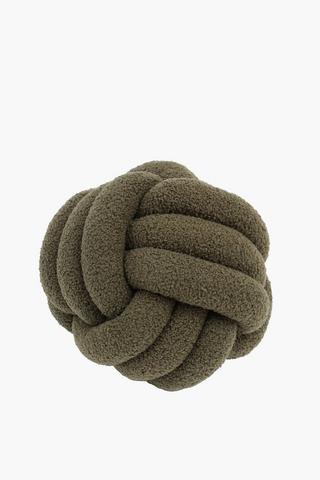 Textured Boucle Knot Scatter Cushion, 28cm