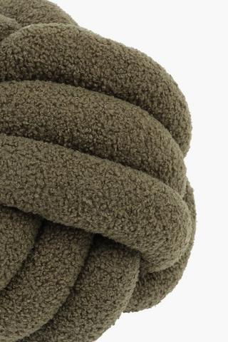 Textured Boucle Knot Scatter Cushion, 28cm