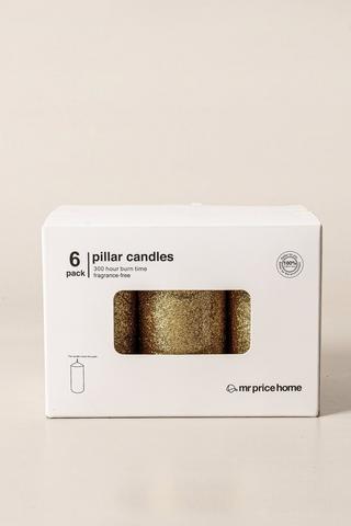6 Pack Votive Candles, 12cm