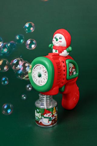 Christmas Light Up Bubble Gun