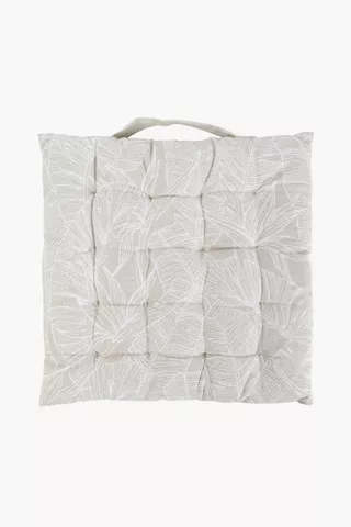 2 Pack Banana Leaf Cotton Chair Pad, 40x40cm