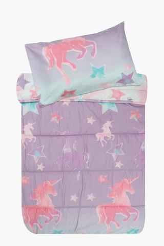 Soft Touch Kaya Glow Unicorn Reversible Comforter Set