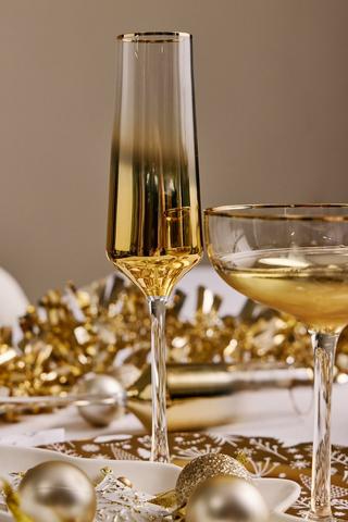 Metallic Champagne Glass