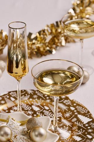 Metallic Champagne Glass