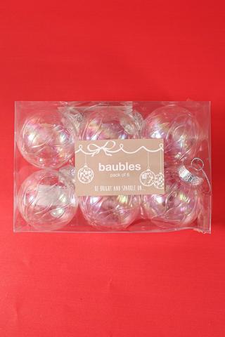 6 Pack Hanging Bubble Baubles