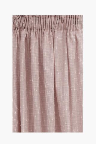 Taped Lined Raindrops Textured Plain Curtain, 230x218cm